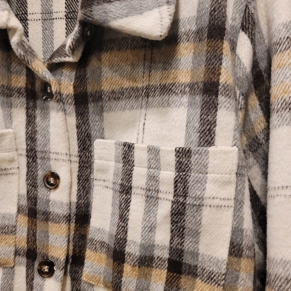Anthropologie MELLÓDAY Plaid Flannel Shacket - M - Picture 4 of 8